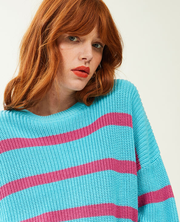 Pull marinière bleu turquoise - Pimkie