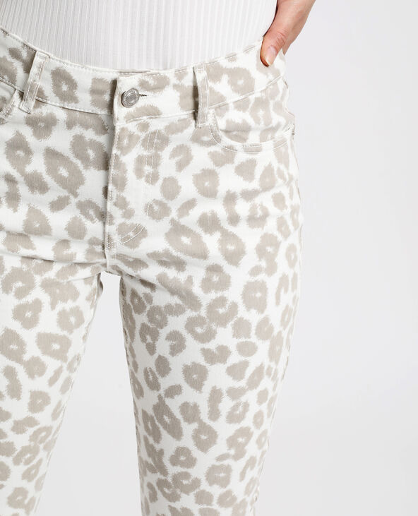 Pantalon skinny léopard blanc - Pimkie