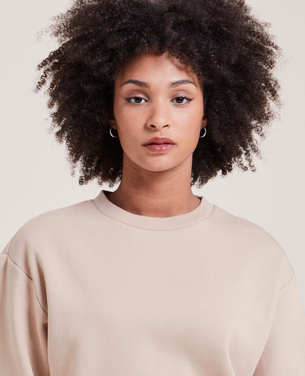 Sweat court col rond gris clair - Pimkie