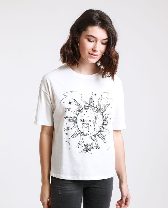 T-shirt imprimé blanc - Pimkie