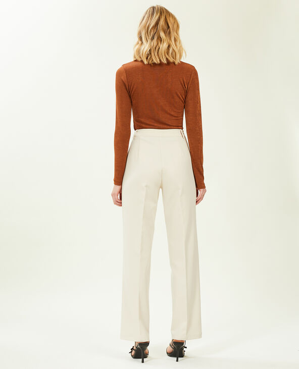 Pantalon droit taille haute sable - Pimkie