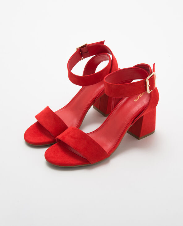 Sandale rouge 2025 talon