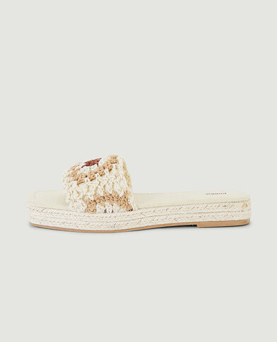Mules en crochet fleur blanc - Pimkie