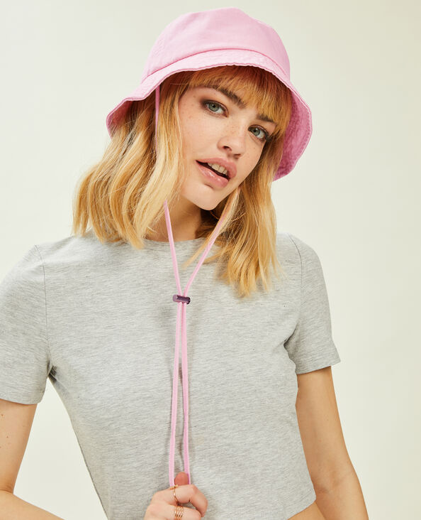 Bob en toile avec liens et stoppeur rose clair - Pimkie