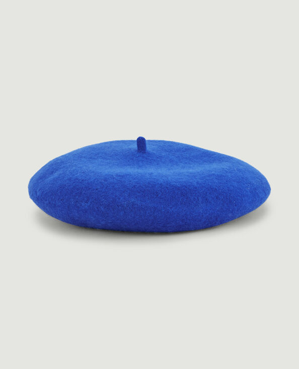 Béret en lainage bleu - Pimkie