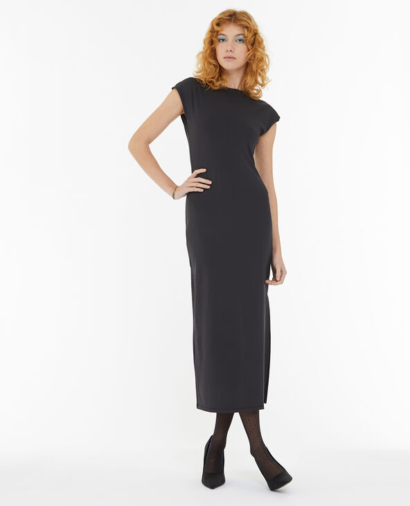 Robe longue noir clearance moulante