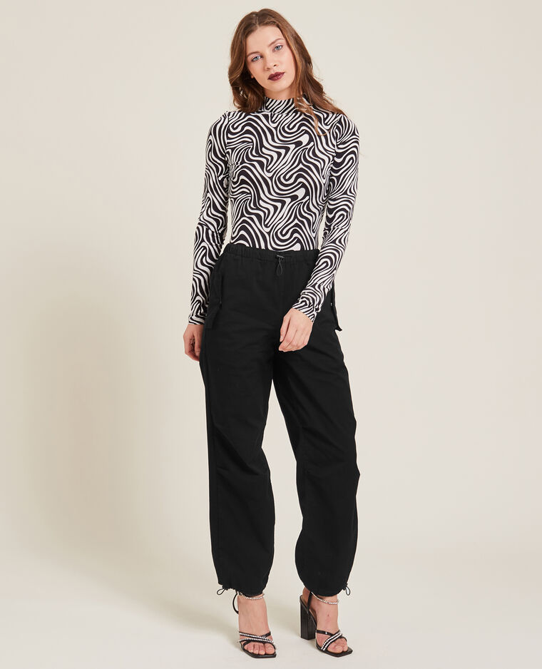Pantalon parachute multipoche noir - Pimkie