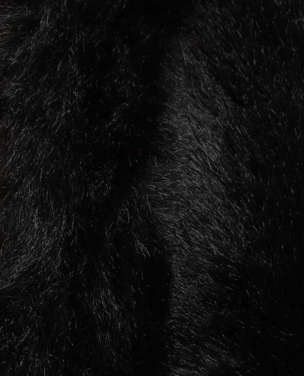 Manteau court en fausse fourrure noir - Pimkie