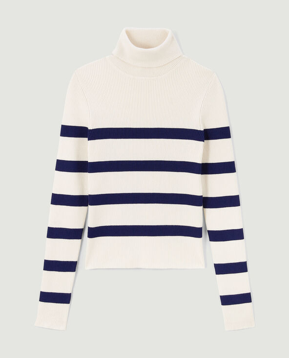 Pull à col roulé court bleu marine - Pimkie