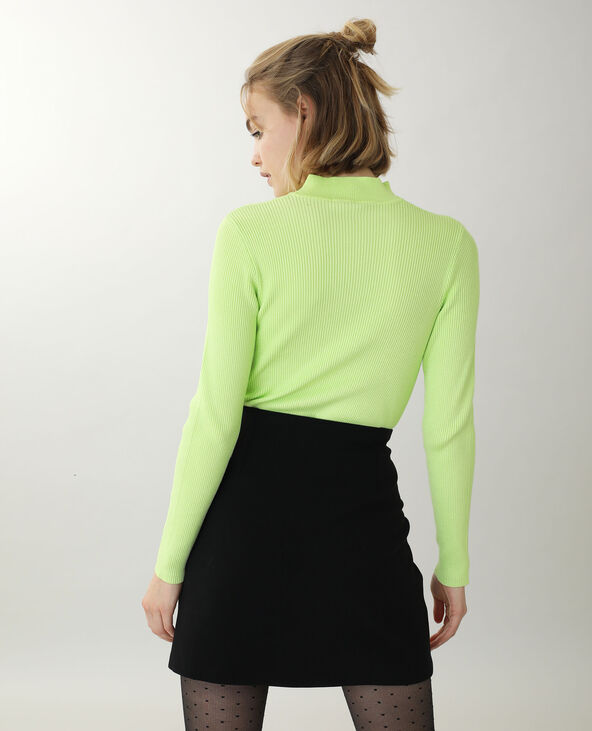 Pull ouvert jaune fluo - Pimkie