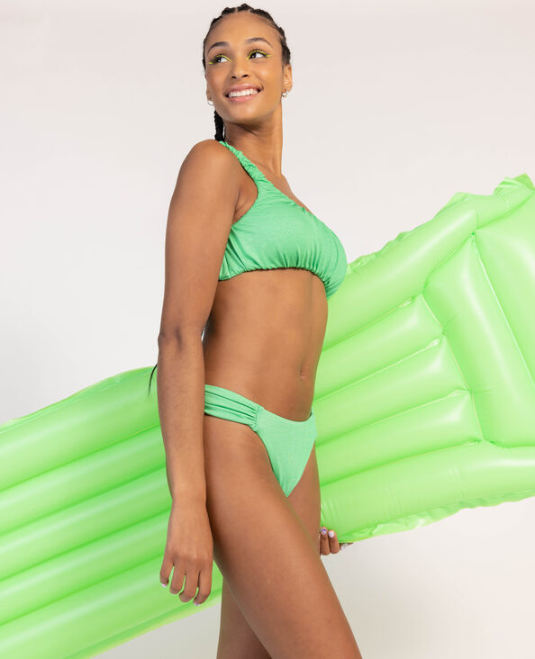 Bas de maillot culotte avec fronces vert - Pimkie
