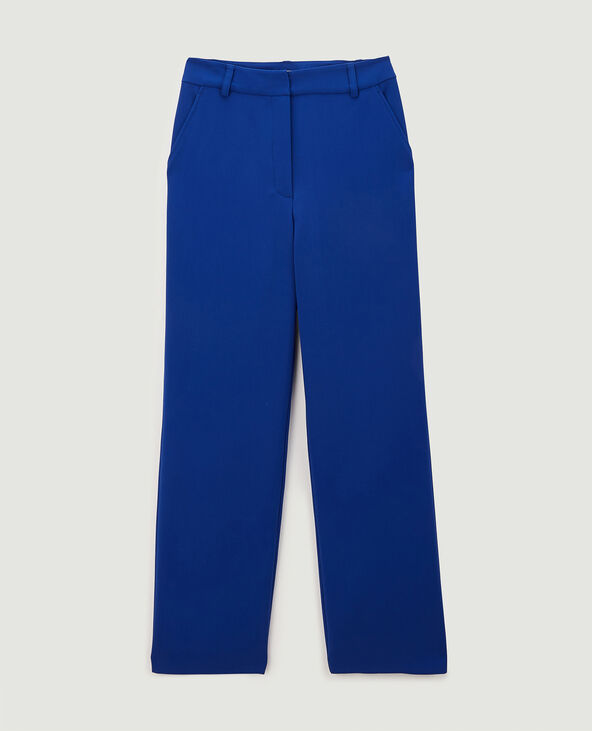 Pantalon droit taille haute bleu électrique - Pimkie