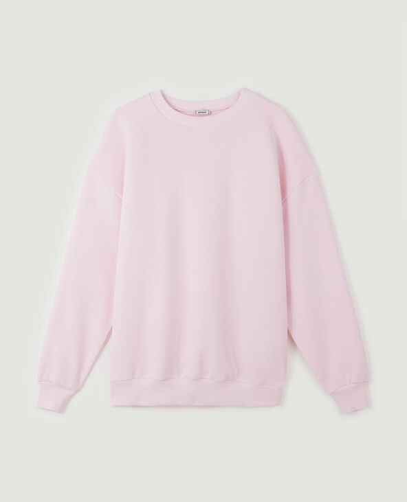 Sweat oversize col rond lilas - Pimkie