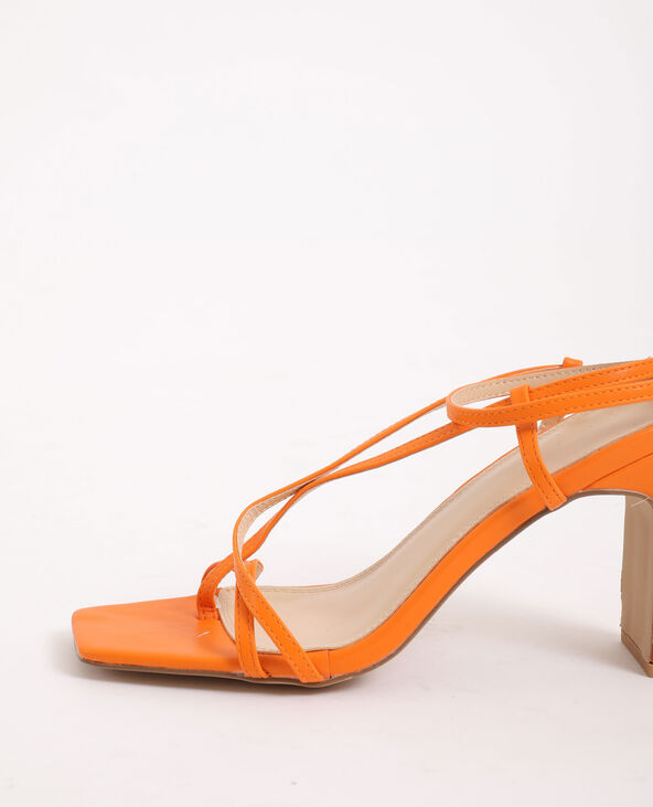 Sandales à talons orange - Pimkie