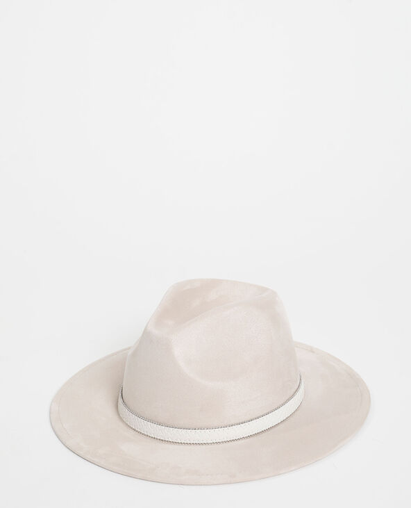 Chapeau en suédine blanc - Pimkie