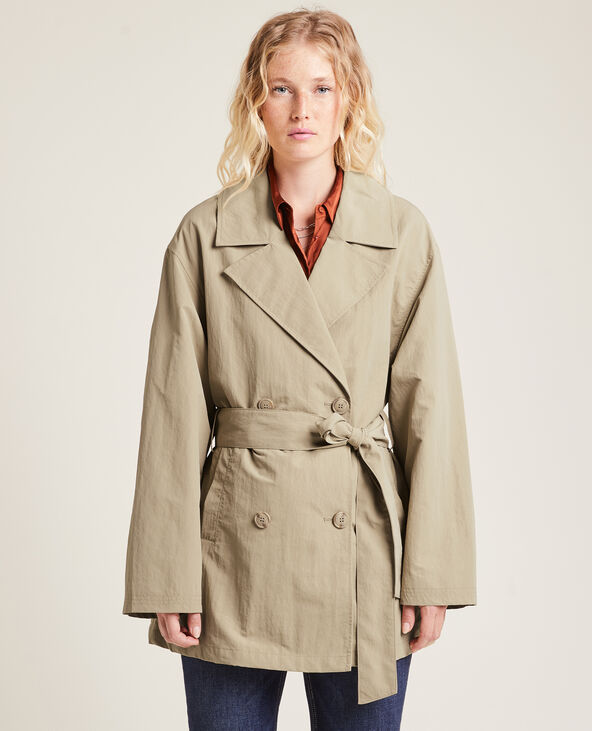 Trench court beige chiné - Pimkie