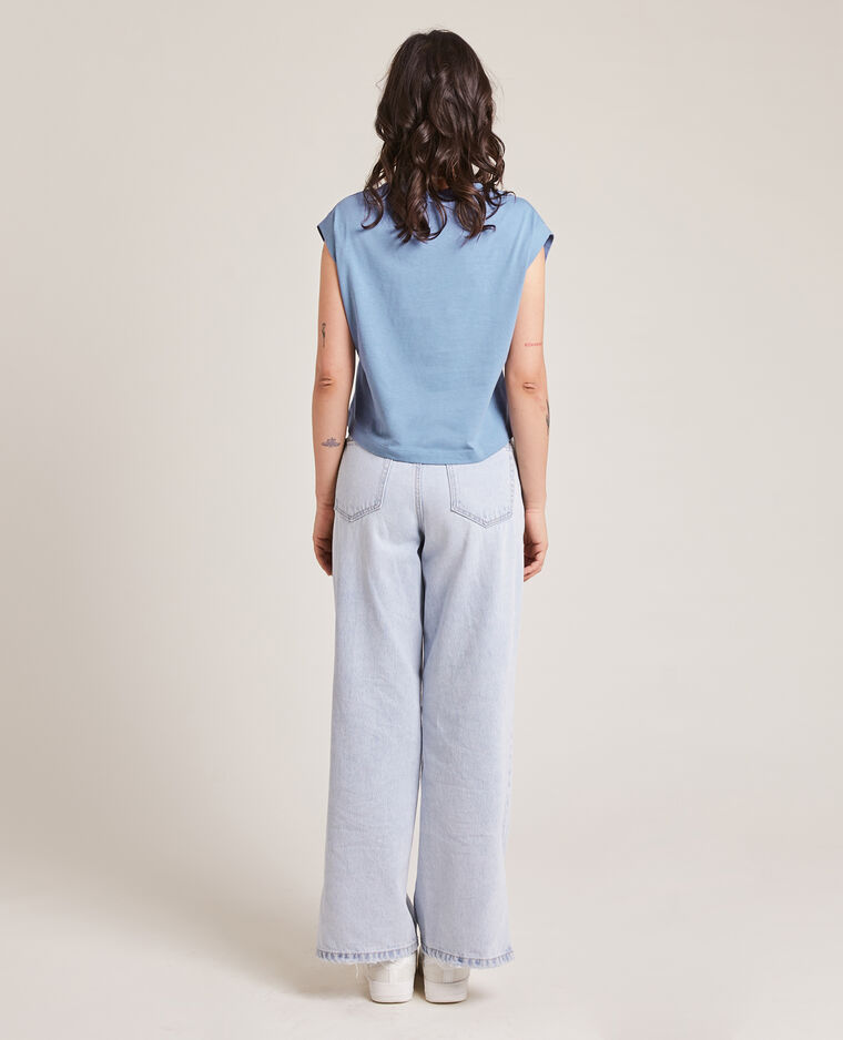 T-shirt sans manches bleu foncé - Pimkie