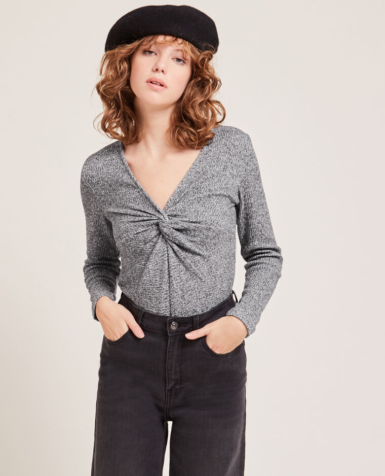 T-shirt manches longues toucher doux gris - Pimkie
