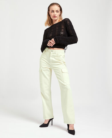 Jean cargo droit beige - Pimkie