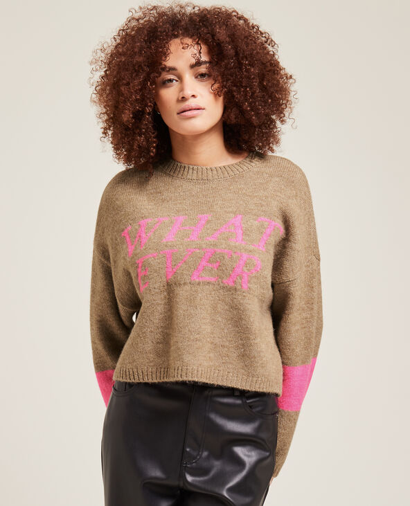 Pull court avec message