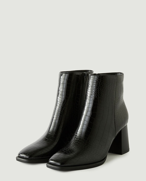 Bottes croco noir outlet