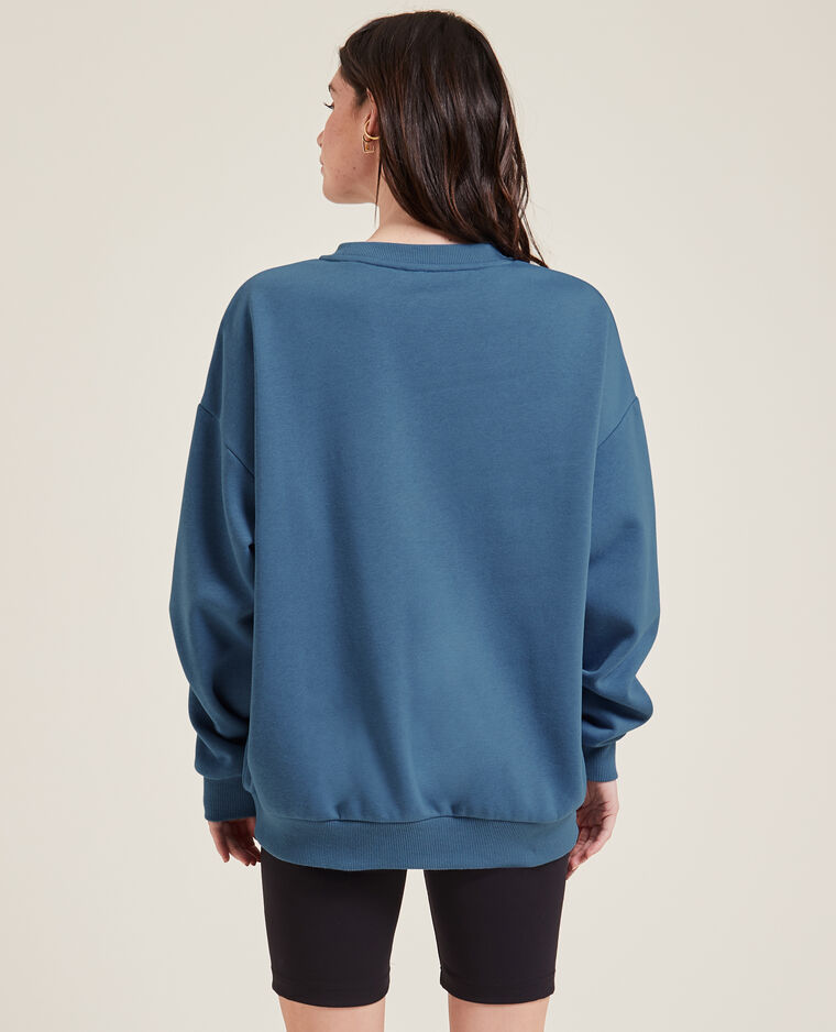 Sweat col rond oversize vert de gris - Pimkie