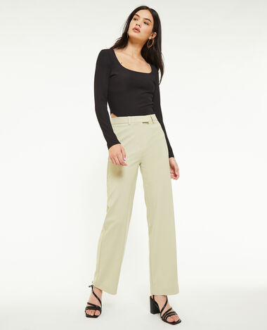 Pantalon de costume droit vert de gris - Pimkie