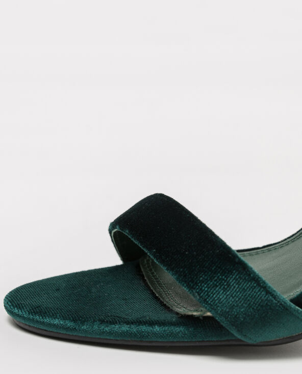 Sandales velours vert foncé - Pimkie