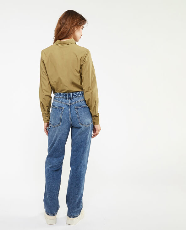 Jean droit taille haute bleu - Pimkie