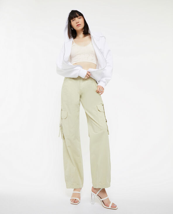 Pantalon cargo en toile légère vert kaki - Pimkie