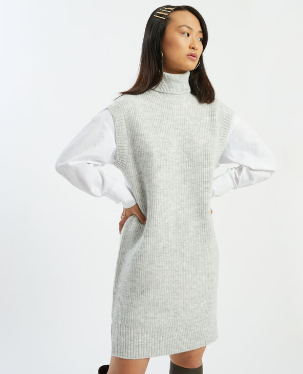 Robe pull col roulé blanche shop