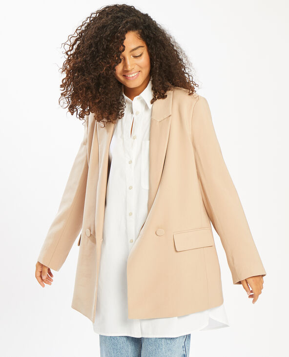 Veste blazer oversize taupe - Pimkie