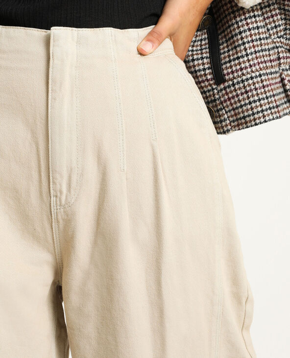 Pantalon slouchy en jean écru - Pimkie