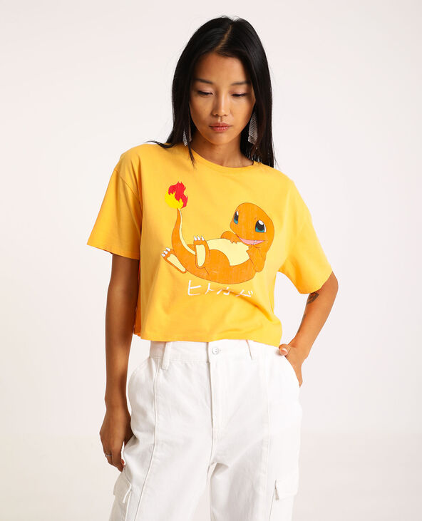 T-shirt cropped Pokemon orange - Pimkie