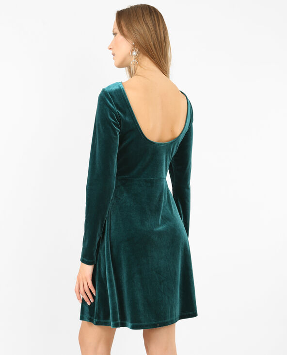 Robe verte velour deals