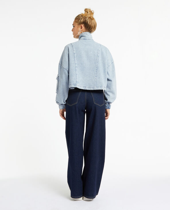 Blouson court en jean bleu clair - Pimkie
