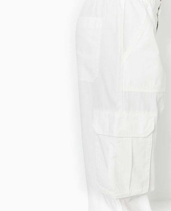 Pantalon large cargo blanc - Pimkie