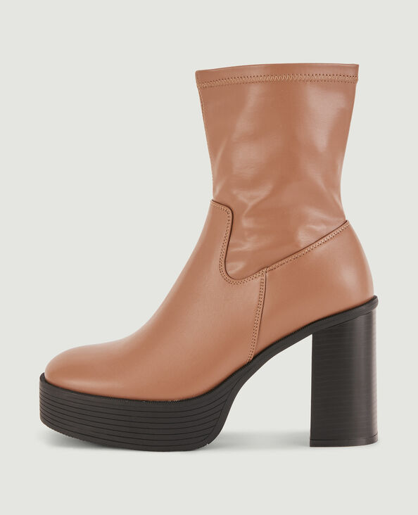 Boots plateformes talons hauts marron - Pimkie