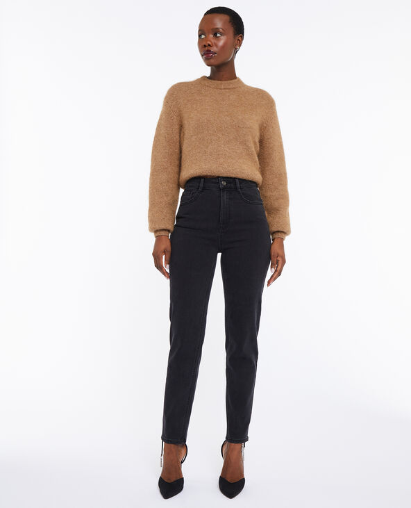 Jean mom slim taille haute noir - Pimkie