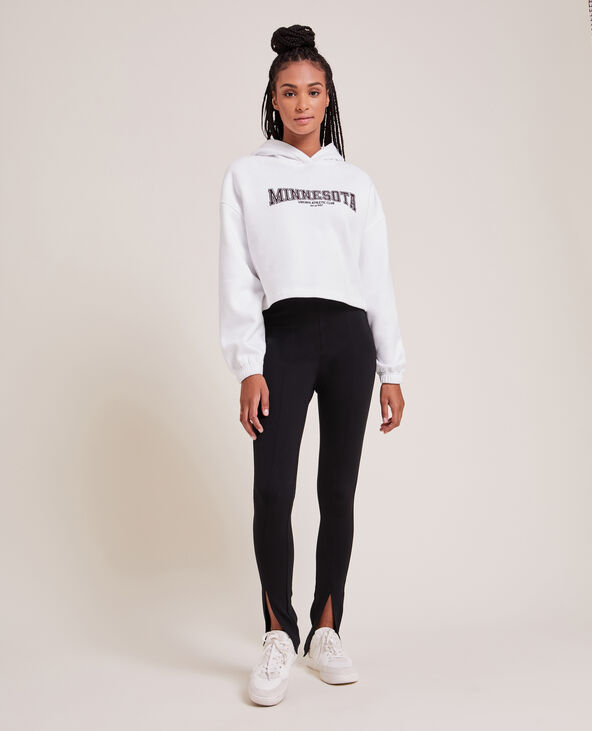 Jegging taille haute avec fentes devant noir - Pimkie