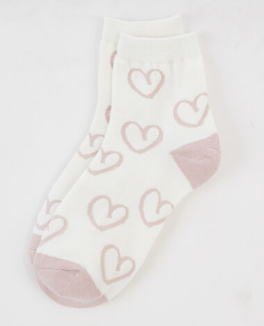 Paire de chaussettes cœurs lilas - Pimkie