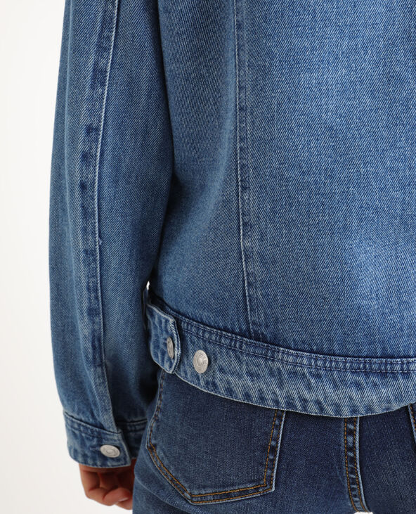 Veste en jean doublée bleu - Pimkie
