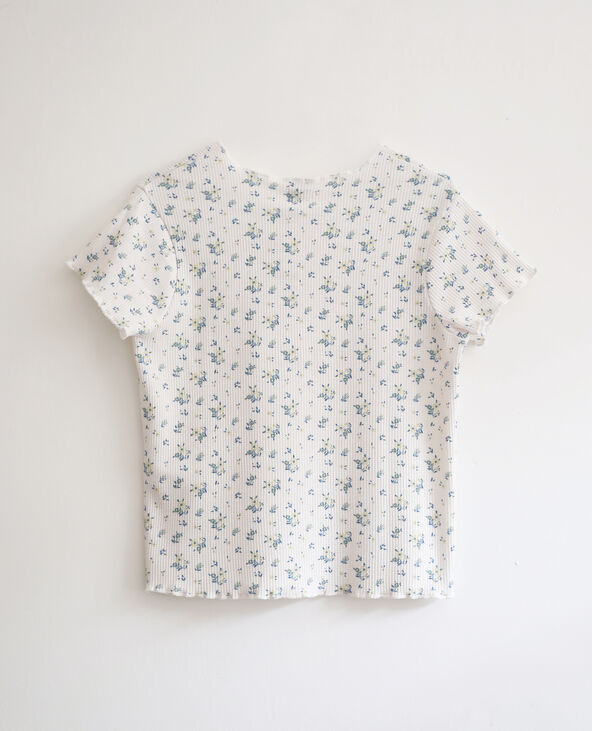 T-shirt imprimé fleuri blanc - Pimkie