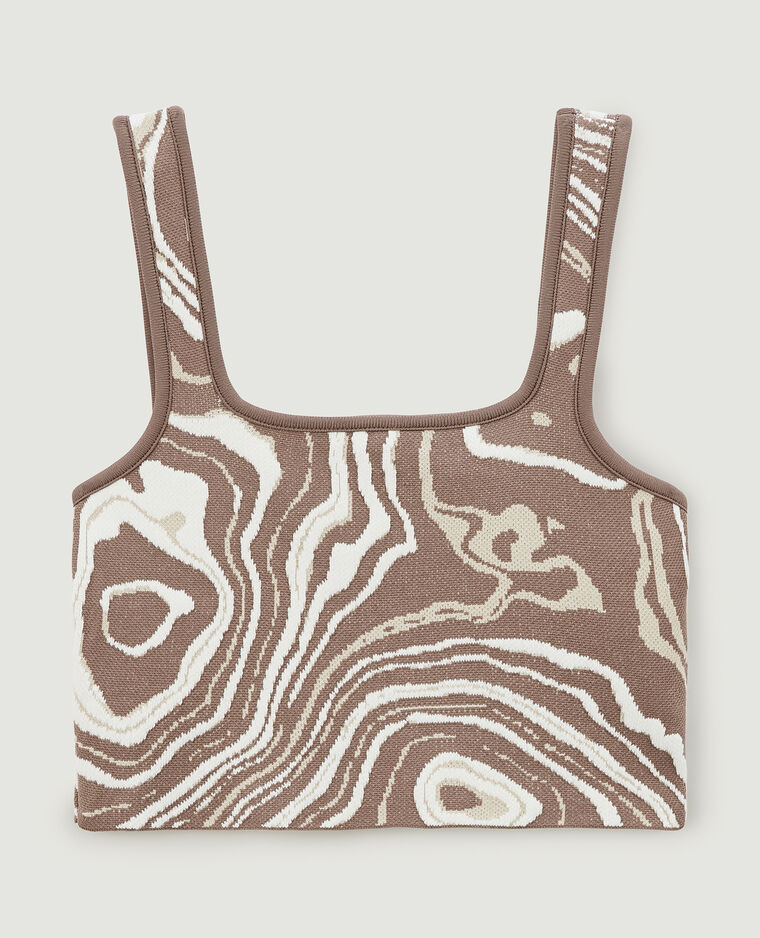Brassière en maille tricot beige - Pimkie