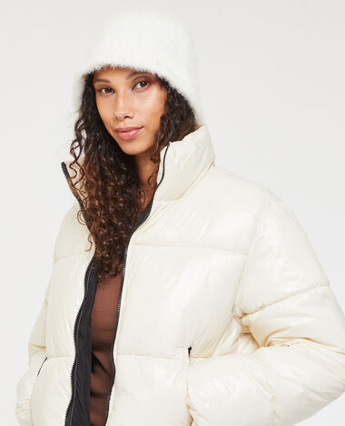 Bob en maille fluffy et poilue blanc - Pimkie