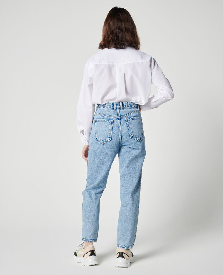 Jean mom taille haute bleu délavé - Pimkie