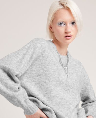 Pull en maille gris chiné - Pimkie