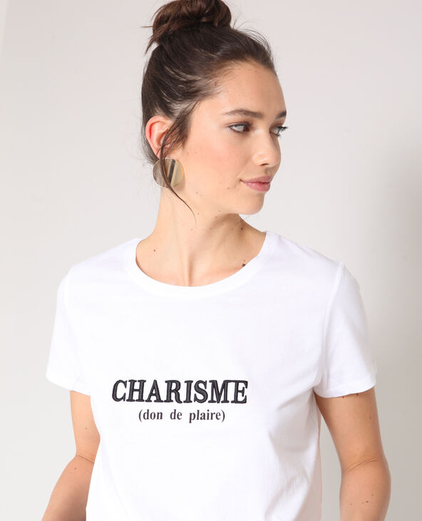 T-shirt charisme blanc - Pimkie