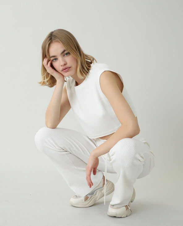 Pantalon tricot blanc - Pimkie