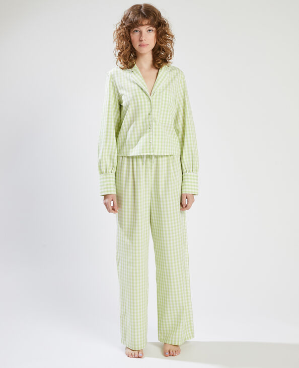 Pantalon pyjama motif vichy vert - Pimkie